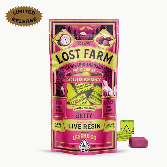 Kiva Confections - Lost Farm Jetty Extracts Sour Berry x 'Legend OG' Chews - 1