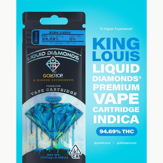 GoldDrop - King Louis - Liquid Diamonds® Cartridge - 1 Gram - 1
