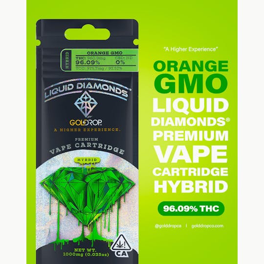 GoldDrop - Orange GMO Liquid Diamonds® Cartridge - 1 Gram - 1