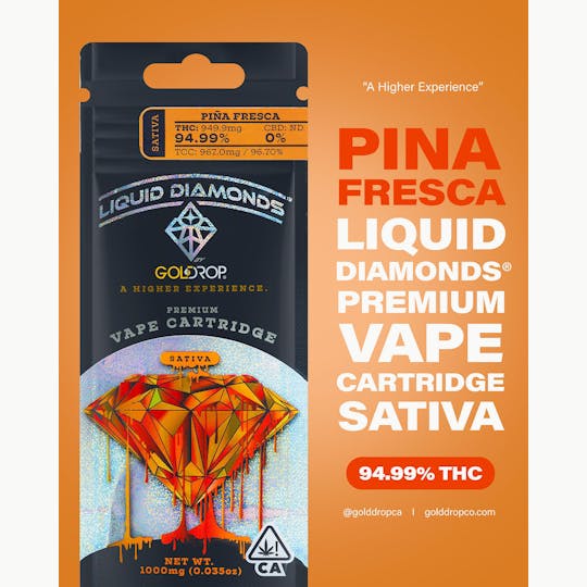 GoldDrop - Pina Fresca - Liquid Diamonds® Cartridge - 1 Gram - 1