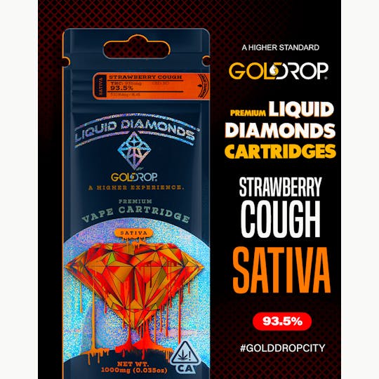 GoldDrop - Strawberry Cough Liquid Diamonds® Cartridge - 1 Gram - 1