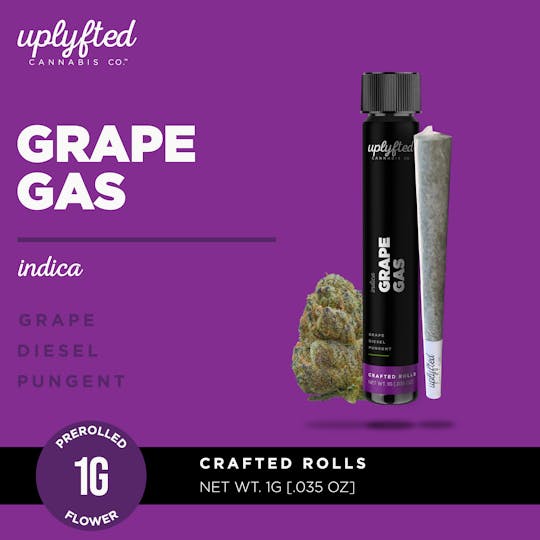 Uplyfted Cannabis Co - Grape Gas 1g Pre-Roll - 1
