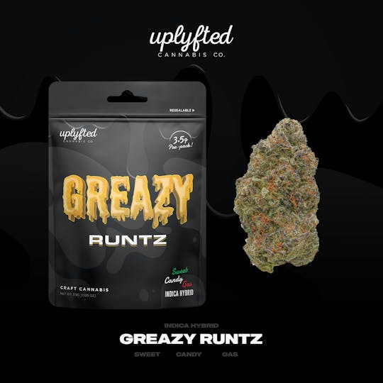 Uplyfted Cannabis Co - Greazy Runtz 1g Pre-roll - Indoor A-Nug Flower - No Shake or Trim - 1