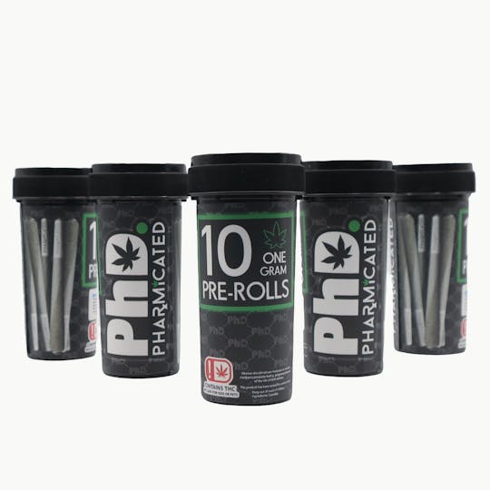 Pharmicated - PhD 10-1g Pre-Roll - Crystal Coma (S) - 1