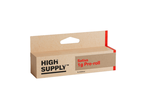 High Supply - Sour Pink Grapefruit Pre Roll 1g - 1