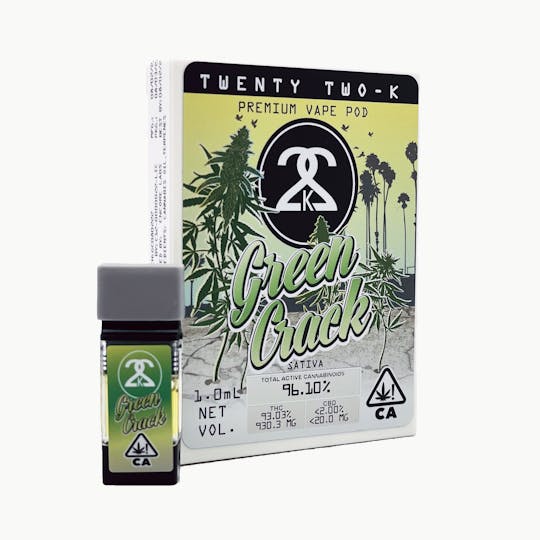 Twenty Two K / 22k - 22K - Green Crack 1.0ml POD - 1