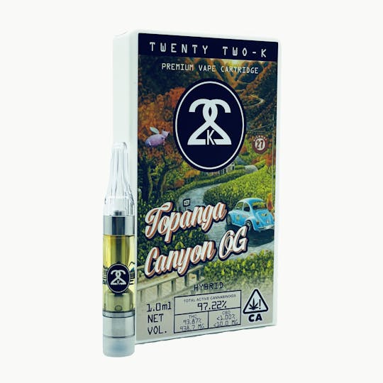Twenty Two K / 22k - 22K - Topanga Canyon OG - Cartridge - 1.0ml - 1
