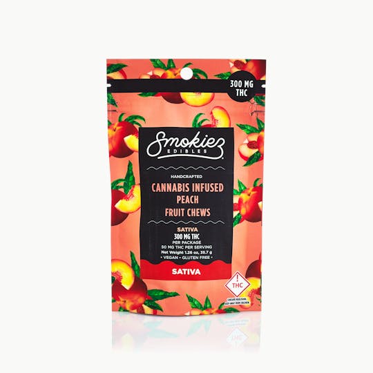 Smokiez Edibles - Smokiez SATIVA Peach Fruit Chews - 300mg - OH - 1
