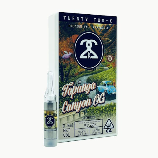 Twenty Two K / 22k - 22K - Topanga Canyon OG - Cartridge 0.5ml - 1