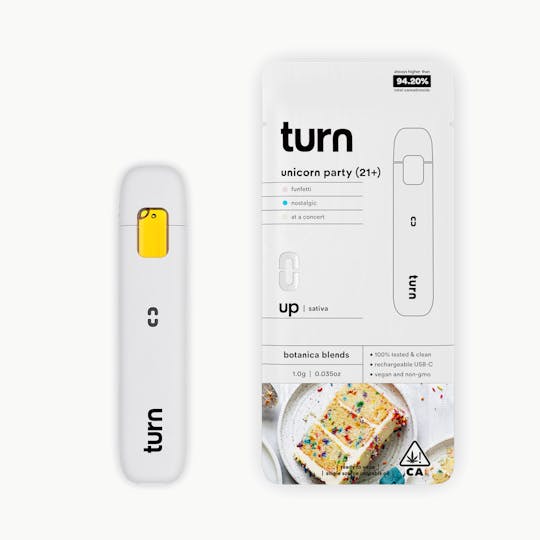 turn - 1.0g AIO | unicorn party (21+) | botanica blends | up | - 1