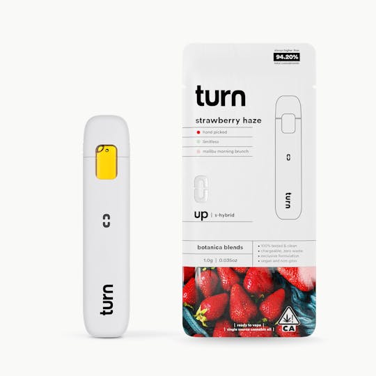 turn - 1.0g AIO | strawberry haze | botanica blends | up | - 1