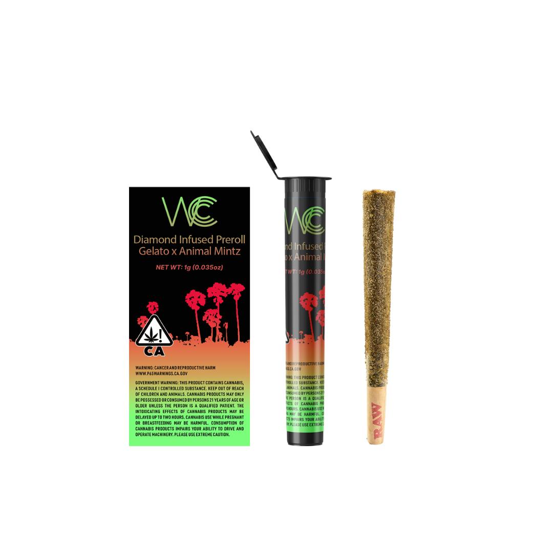 West Coast Cannabis Club - WCCC | Gelato 41 x Animal Mints Infused Preroll 1.3g - 1