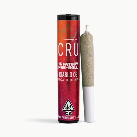 CRU Cannabis - Diablo OG (1G Fatboy Pre-Roll) - 1