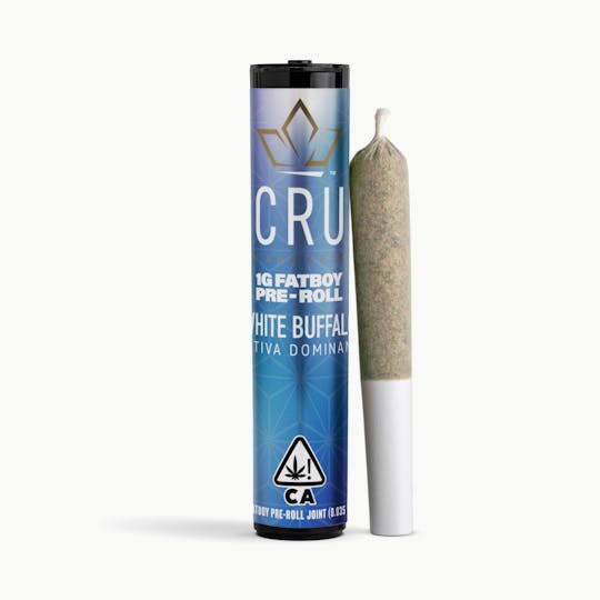 CRU Cannabis - White Buffalo (1G Fatboy Pre-Roll) - 1