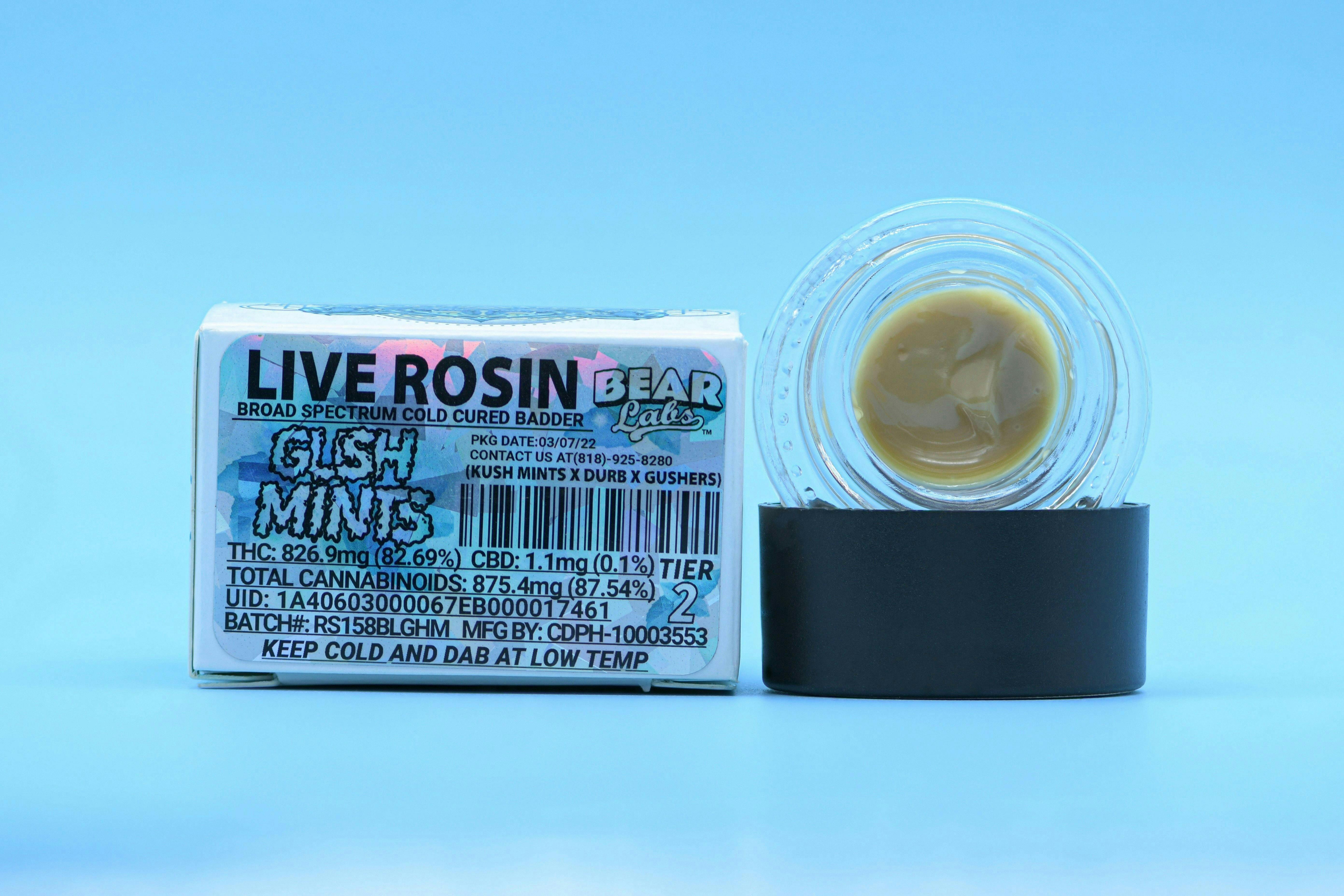 Bear Labs - Gush Mintz T2 Live Rosin - 1g - 1
