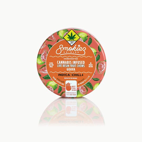 Smokiez Edibles - Guava Indica 100mg THC Live Resin Fruit Chews - WA - 1
