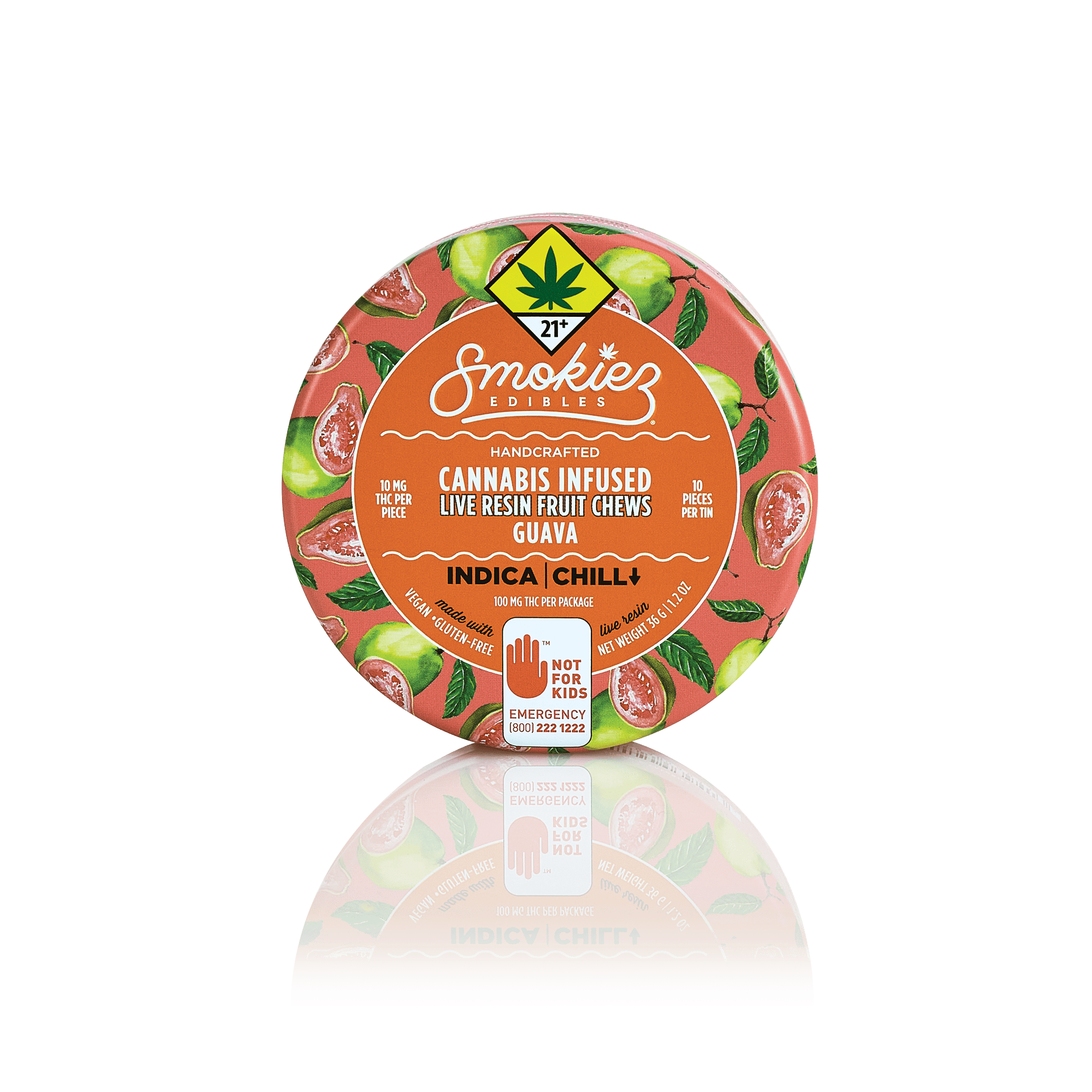 Smokiez Edibles - Guava Live Resin Fruit Chews | 100mg | 10ct | 10mg/ea - 1