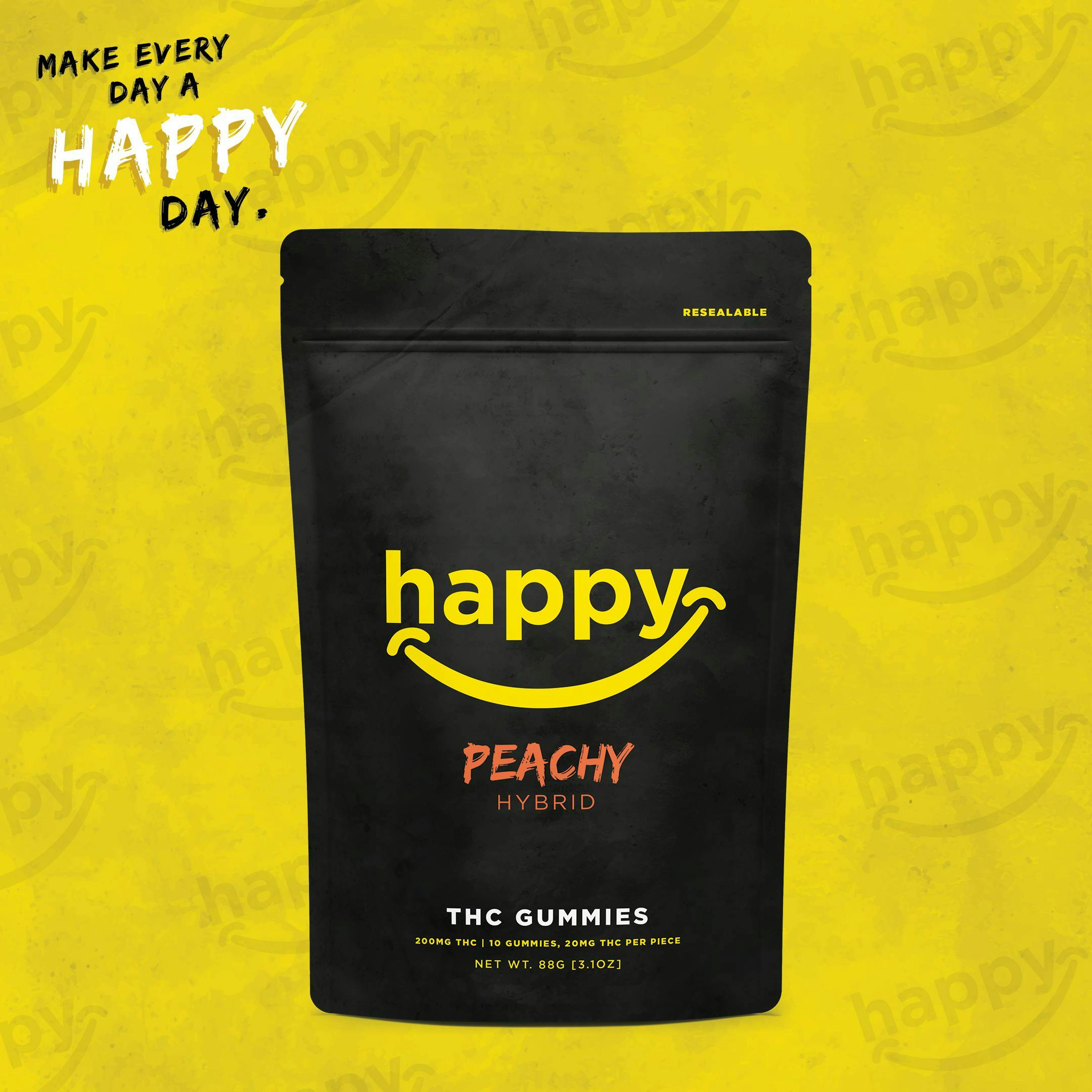 Dispo - Peachy - 200MG Gummies - Happy's - REC - 1
