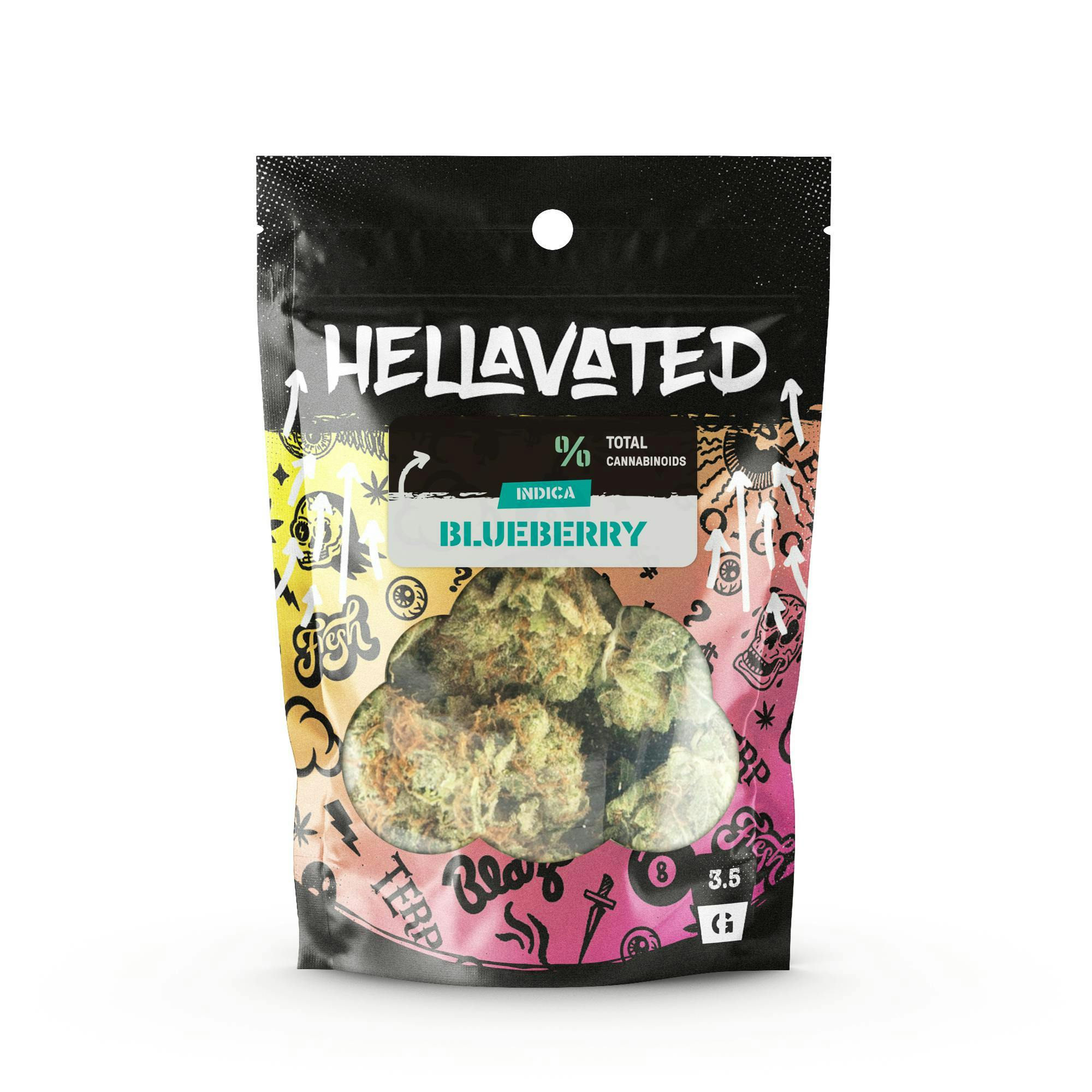 Hellavated - Blueberry Just Budz 3.5g - 1