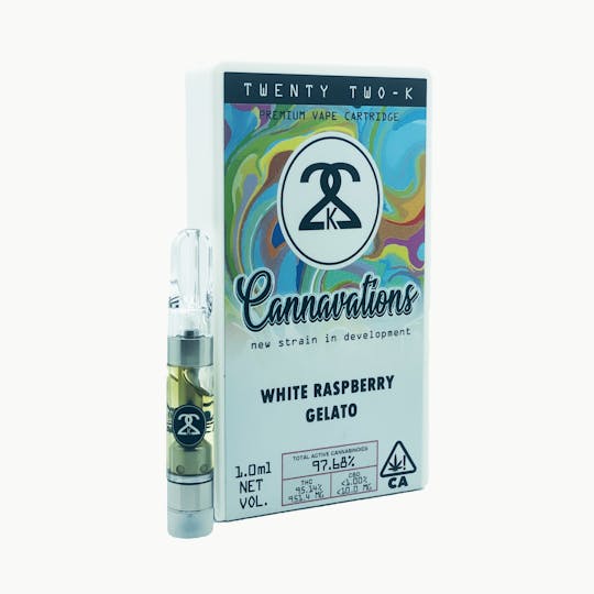 Twenty Two K / 22k - 22K - Cannavations - White Raspberry Gelato - Cartridge 1.0ml - 1