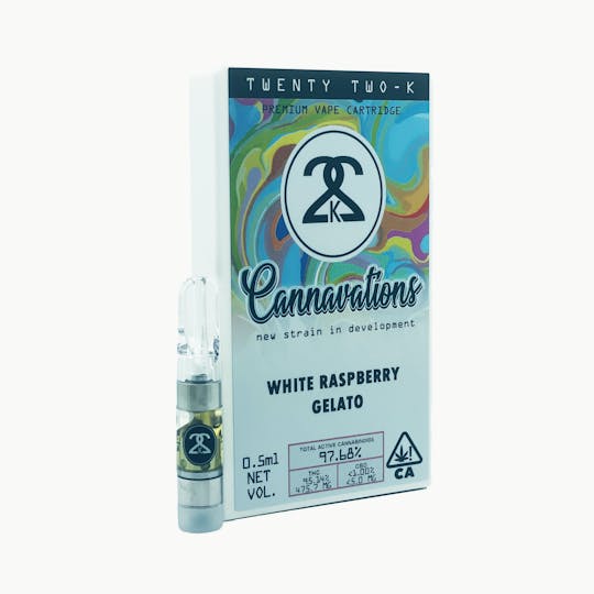 Twenty Two K / 22k - 22K - Cannavations - White Raspberry Gelato - Cartridge 0.5ml - 1