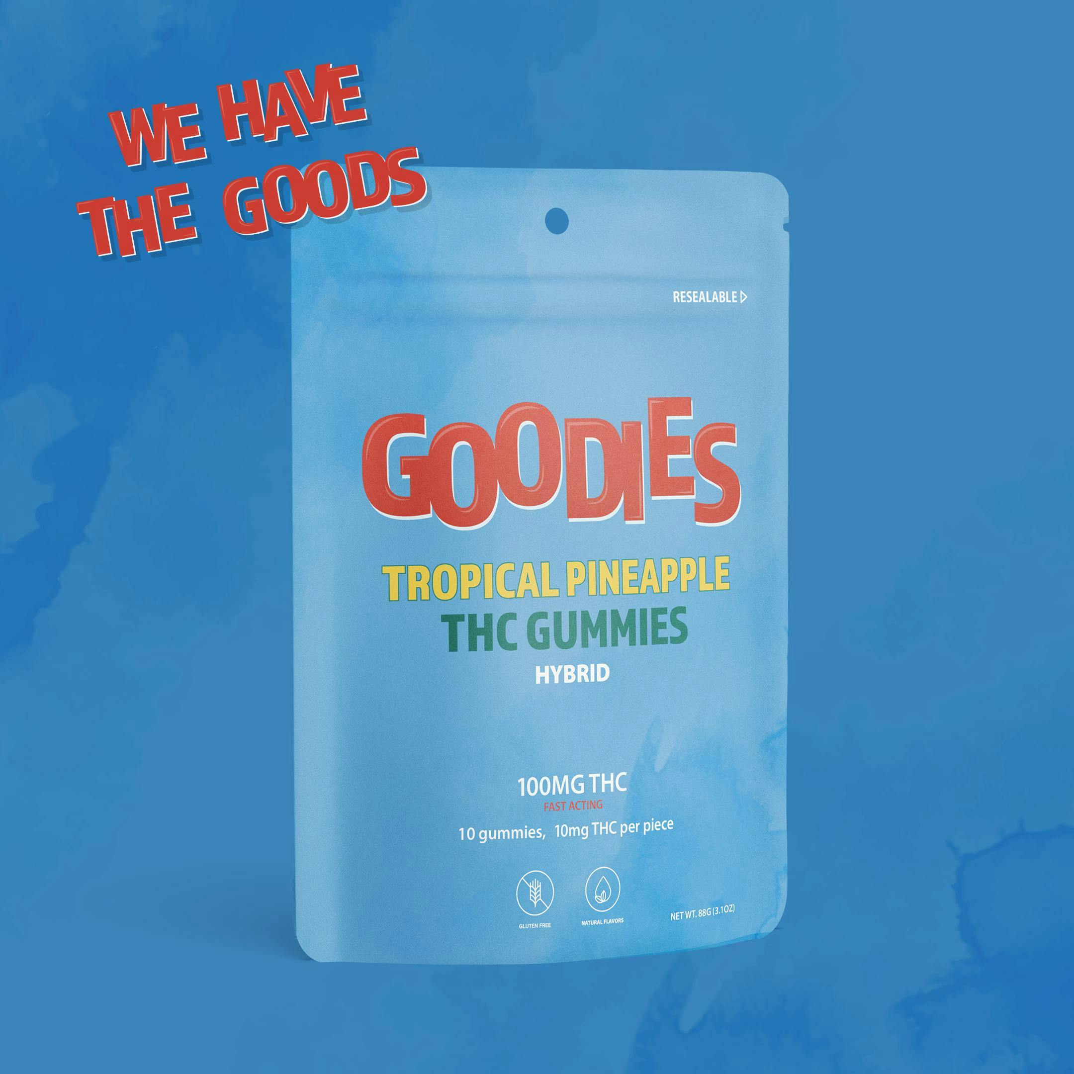 Dispo - Tropical Pineapple • 100MG Gummies • Goodies • MED - 1