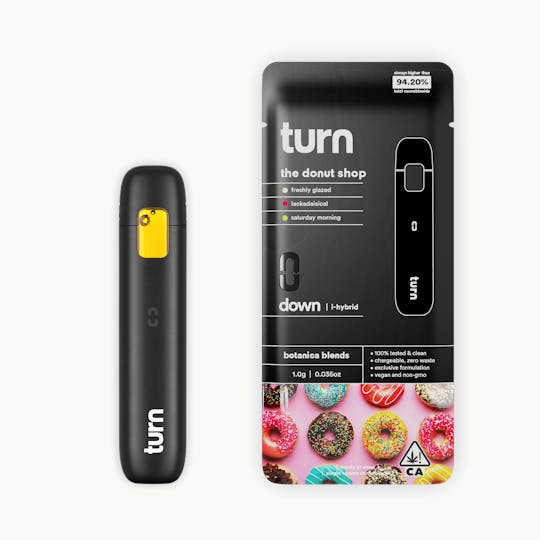 turn - 1.0g AIO | the donut shop | botanica blends | down | - 1