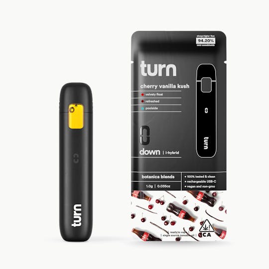 turn - 1.0g AIO | cherry vanilla kush | botanica blends | down | - 1