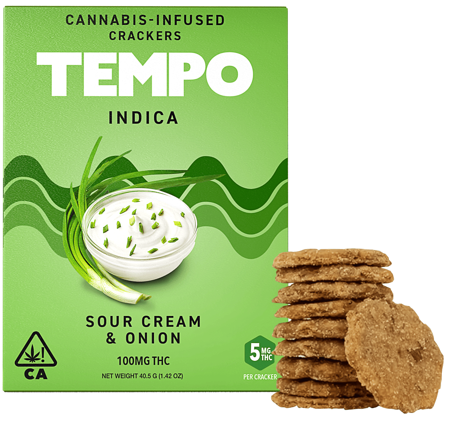 Tempo - Tempo | Sour Cream & Onion | Create Crackers | Baked Goods | 100mg - 1