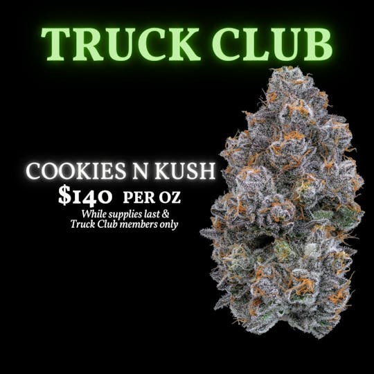 Green Truck - ***Truck Club Member Exclusive*** - Cookies N Kush Ounces - $140 - 1