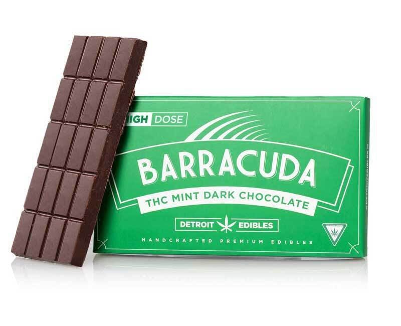 Detroit Edibles - Barracuda Bar, Mint Dark Chocolate - 200mg THC - 1