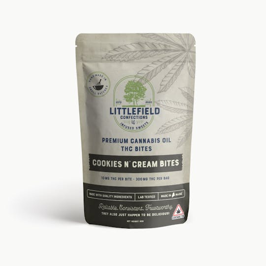 Littlefield Confections - Cookies & Cream THC Bites 10mg/pc 300mg Total - 1