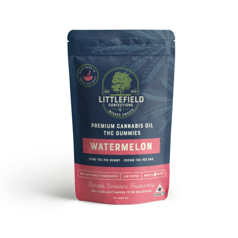 Littlefield Confections - Watermelon THC Gummies 10mg/pc 300mg Total - 1