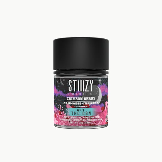 STIIIZY - - CRIMSON BERRY - Gummies 2:1 THC:CBN Edibles - 1