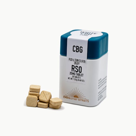 Emerald Bay Extracts - White CBG | 25mg Tablet | 1000mg Package | CBG | RSO - 1