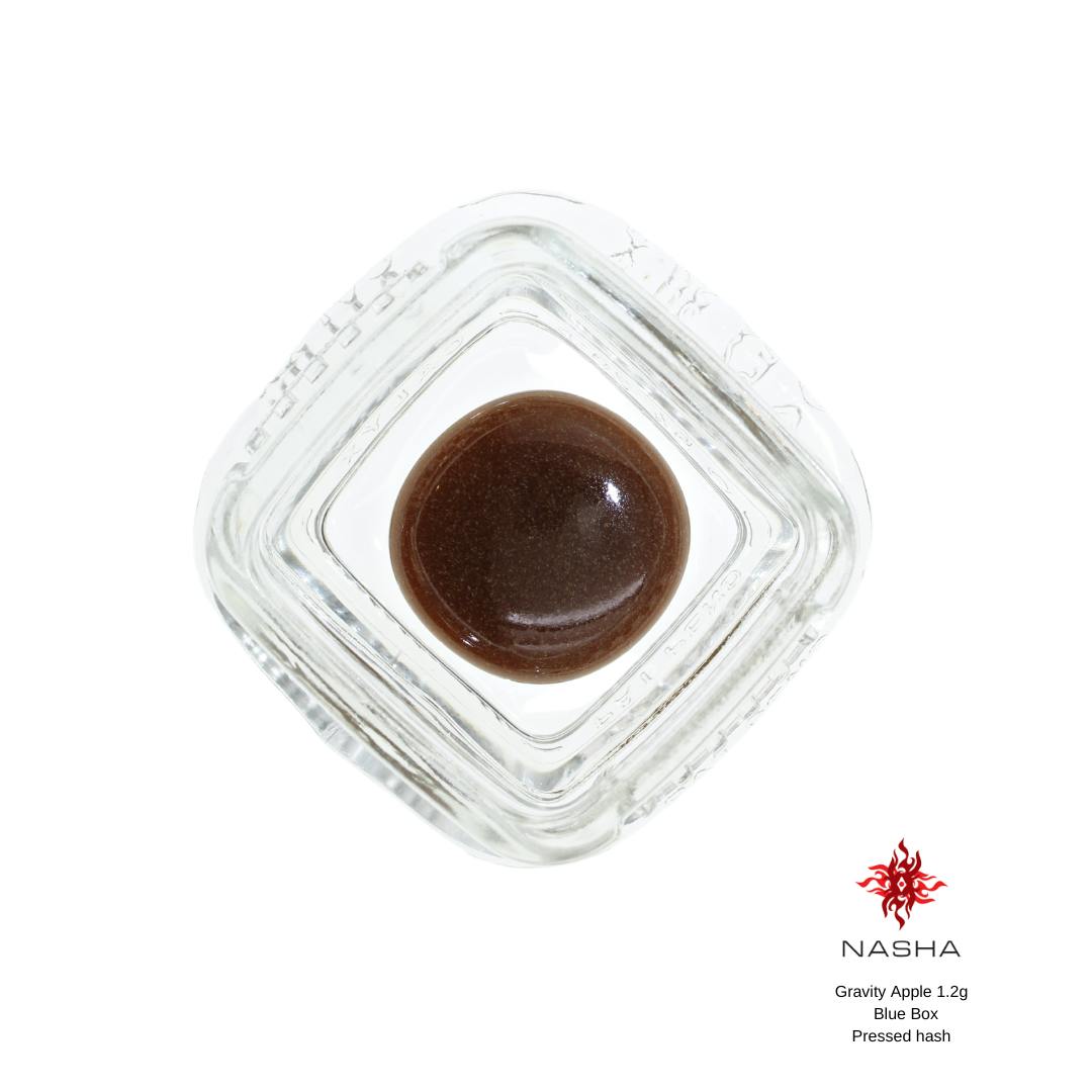 NASHA - Gravity Apple 1.2g Blue Pressed Hash (Dry-Farmed Organic Medicinals) - 1