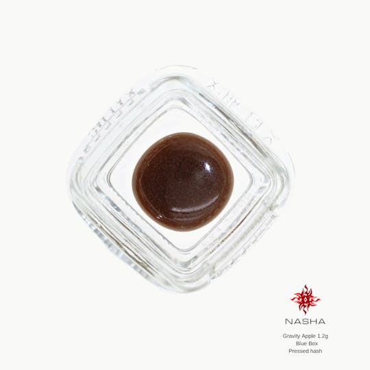 NASHA - Gravity Apple 1.2g Blue Pressed Hash (Dry-Farmed Organic Medicinals) - 1