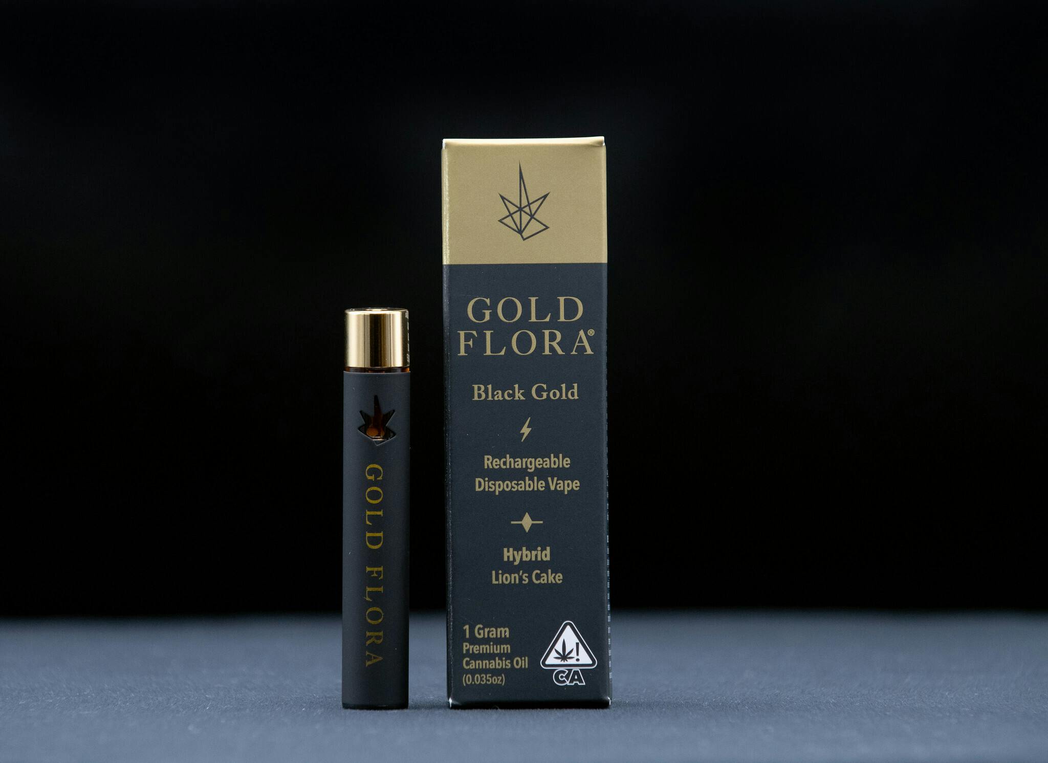 Gold Flora - Lion's Cake 1g Black Gold Disposable Pen - 1