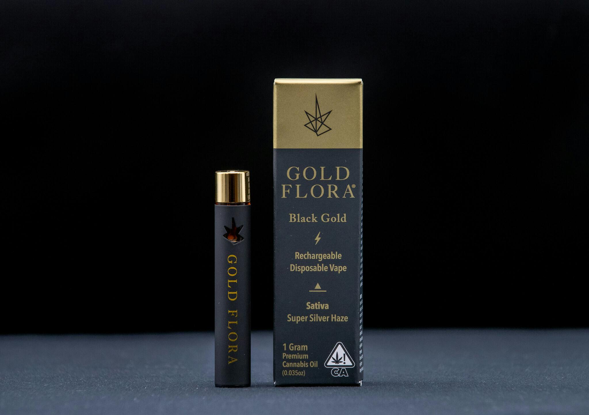 Gold Flora - Super Silver Haze 1g Black Gold Disposable Pen - 1