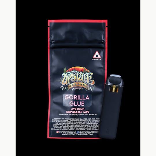 Upstate Gardens - .5g - Disposable HTE Vape - Gorilla Glue - 1