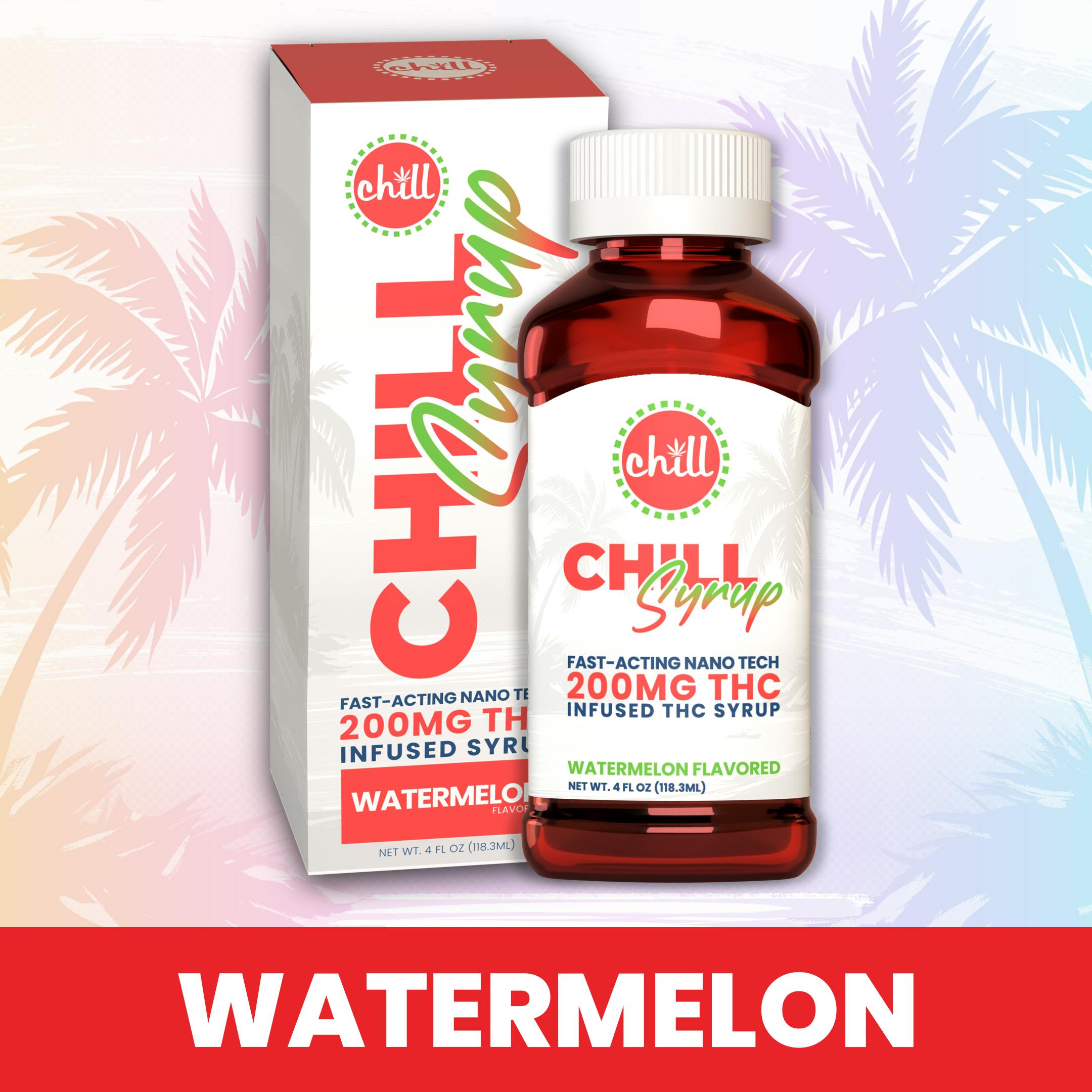 Chill Medicated - Watermelon | 200MG THC Syrup | Chill Medicated | MED - 1