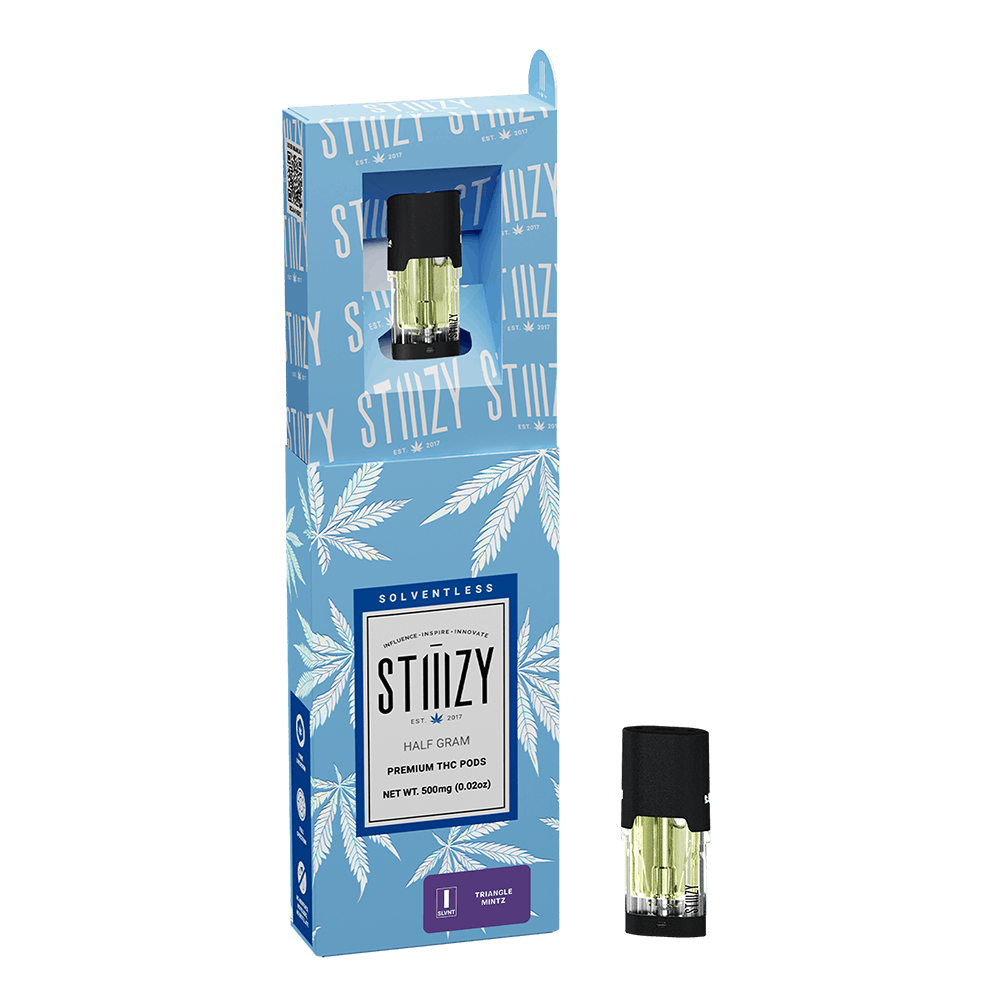 STIIIZY - Vape Cartridge - TRIANGLE MINTZ .5G Solventless Live Rosin Pod - STIIIZY - 1