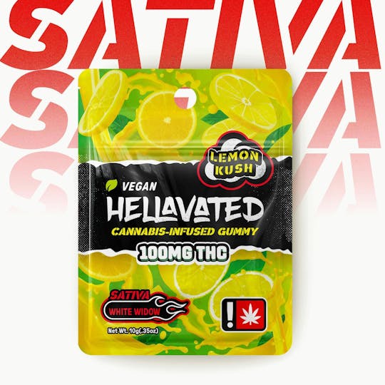 Hellavated - Lemon Kush (1pc) Gummiez 100mg - 1