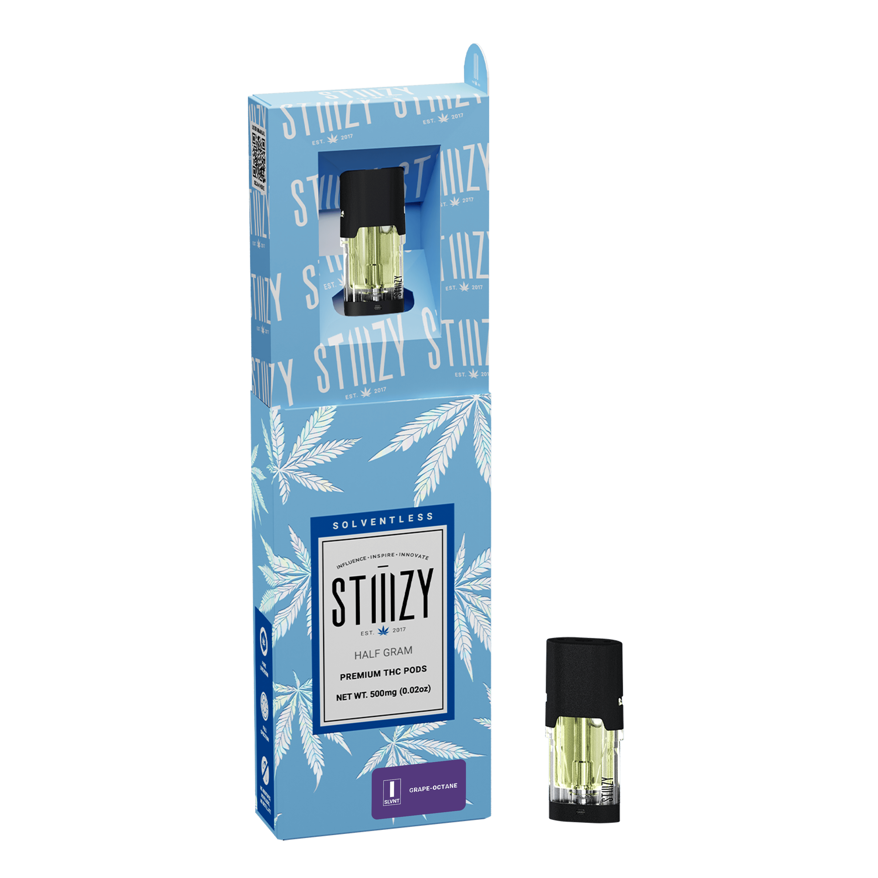 STIIIZY - Vape Cartridge - GRAPE OCTANE .5G Solventless Live Rosin Pod - STIIIZY - 1