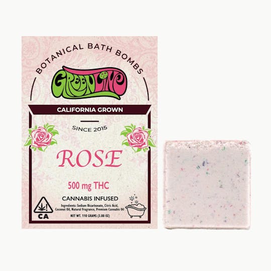 Greenline - Rose Bath Bomb - 500mg THC - 1