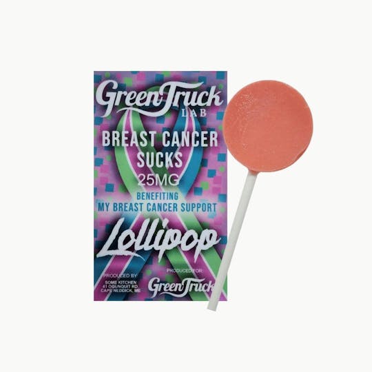 Green Truck - Premium Cannabis Lollipop - *Sugar Free* Breast Cancer Sucks (25 MG) - 1