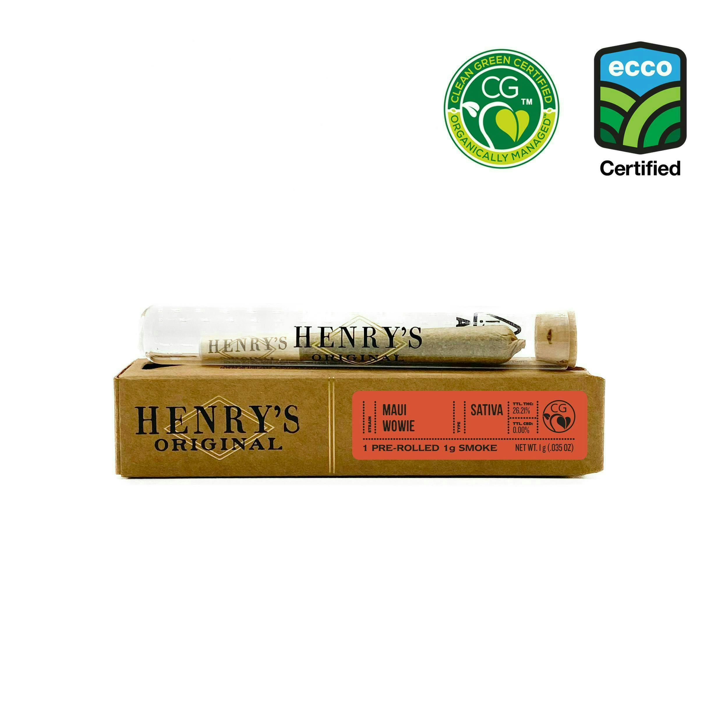 Henry's Original - Henry's Original | Maui Wowie | Joint | 1g - 1