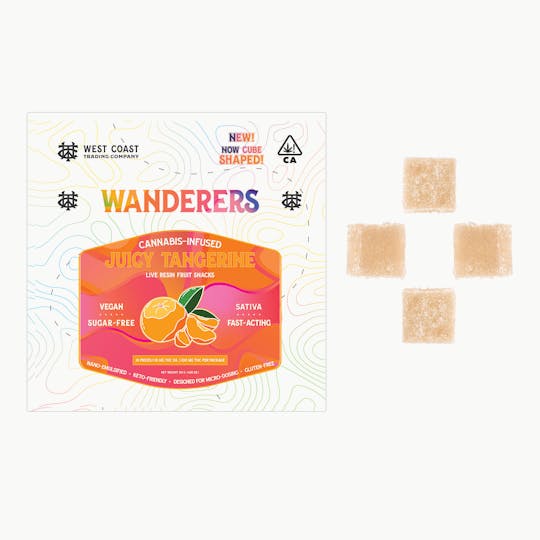 West Coast Trading Company - Wanderers Sugar-Free Vegan Gummies | Juicy Tangerine | 10ct - 1