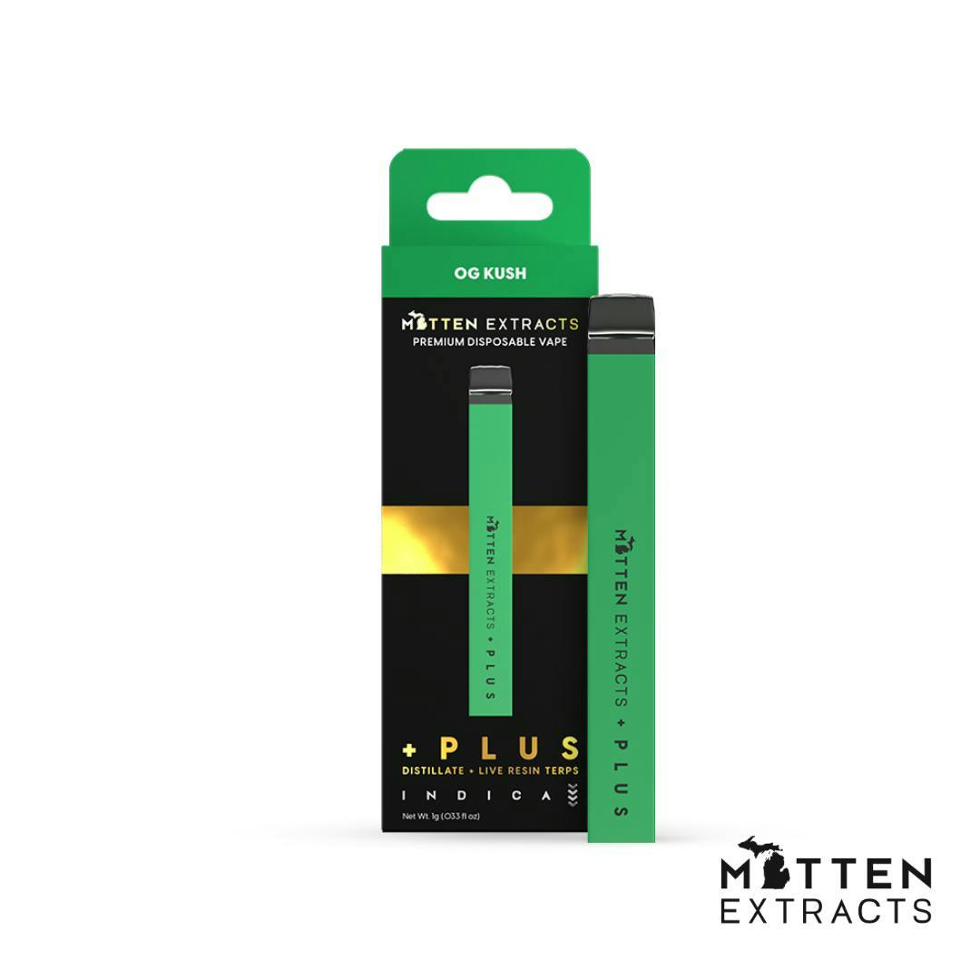 Mitten Extracts - Mitten Extracts | OG Kush | Disposable | 1g - 1