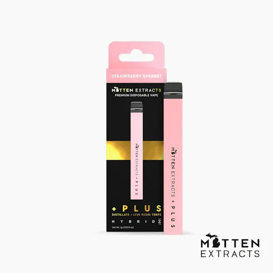 Mitten Extracts - Mitten Extracts | Strawberry Sherbet | Plus Disposable | 1g - 1